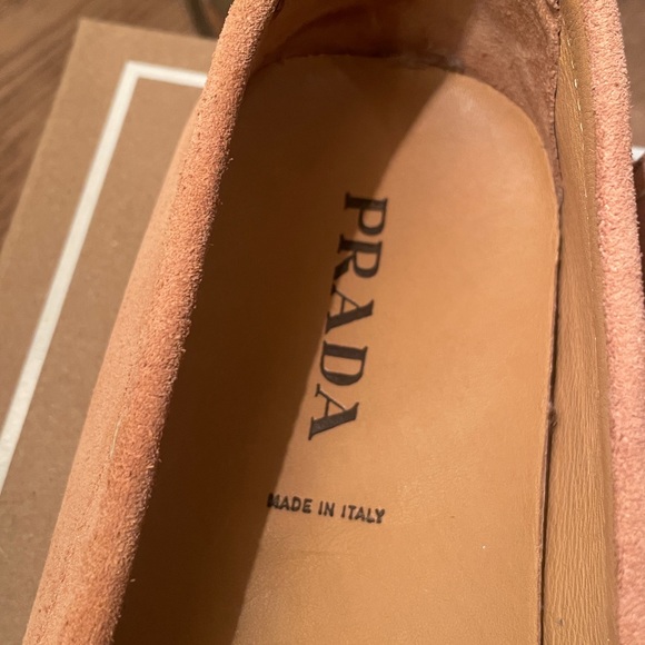 Prada Women's Light Pink Suede Loafers - Picture 8 of 9